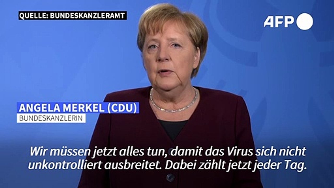Merkel ruft Bundesbürger angesichts hoher Corona-Zahlen zum Zuhausebleiben auf
