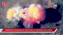 Azerbaycan ordusu, Ermenistan’a ait askeri araçları yerle bir etti