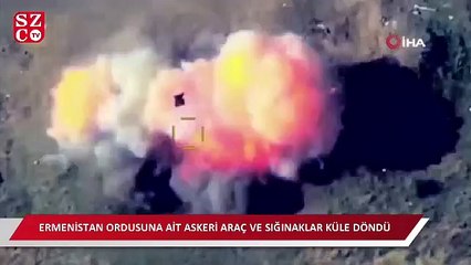 Download Video: Azerbaycan ordusu, Ermenistan’a ait askeri araçları yerle bir etti