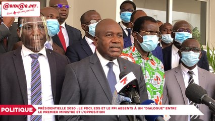 Présidentielle 2020 : Le PDCI, EDS et le FPI absents à un "dialogue" entre le PM et l’opposition