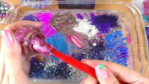 'Galaxy' Slime New _ Mixing Makeup Eyeshadow and Glitter into Clear Slime