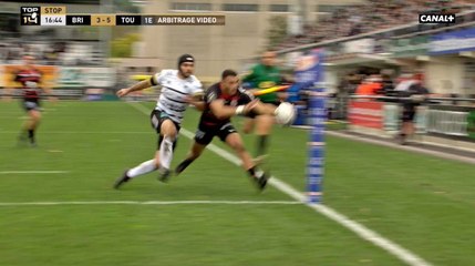 L'essai acrobatique de Matthis Lebel face à Brive