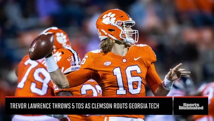 Clemson Routs Georgia Tech After Trevor Lawrence's Huge Day
