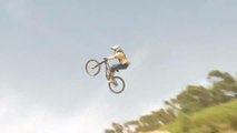 Guys Try Jumps Off Ramps On Bikes