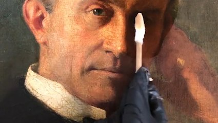 How a professional art conservator restores a 125-year-old oil painting
