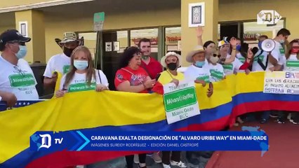 Caravana exalta designación de "Alvaro Uribe Way" en Miami-Dade