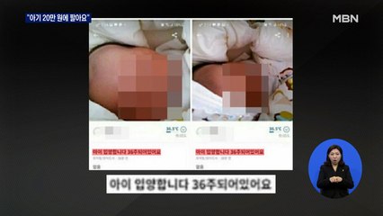 "20만 원에 팔아요" 갓난아기 입양시키려던 미혼모