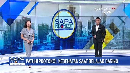 Seorang Ibu Tetap Terapkan Protokol Kesehatan saat Belajar Daring