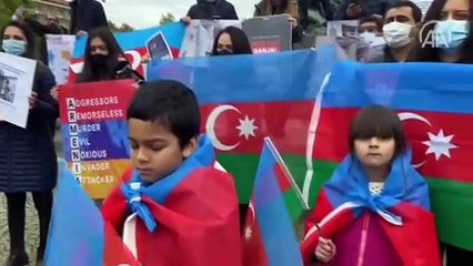 İsviçre'de Ermenistan'ın Azerbaycan topraklarına saldırılarına protesto