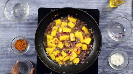 SAUTEED TOFU with MANGO SAUCE