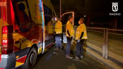 Accidente de moto en la A-5 sentido entrada a Madrid