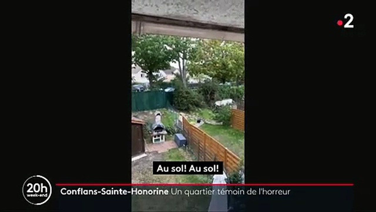 Professeur décapité - Document : Un voisin a filmé le moment où les policiers décident de faire feu sur l'agresseur qui refuse de déposer les armes