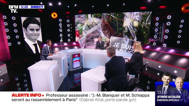 Professeur assassiné : Il faut une offensive très forte de l'école de la République sur ces questions dès la rentrée scolaire , Gabriel Attal - 18/10