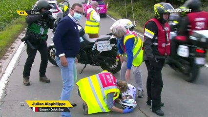 Tour des Flandres - La terrible chute d'Alaphilippe