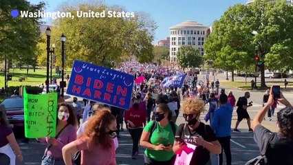 Women march against Trump and Republicans across the US