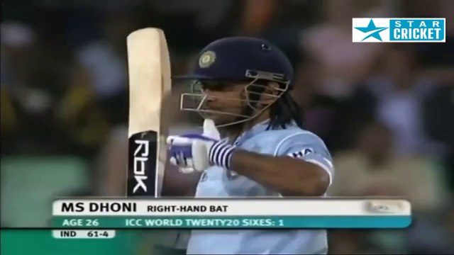 MS Dhoni 45 off 33 vs South Africa - T20 World Cup 2007 - IND vs SA Durban