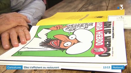 Liberté d'expression : un restaurateur affiche les caricatures