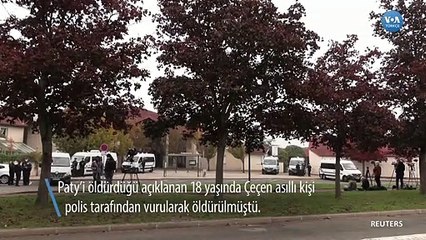 Fransa’da Öldürülen Öğretmen İçin Anma Törenleri