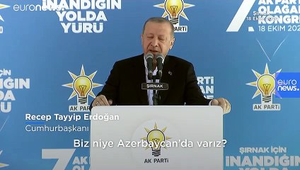 Erdoğan: ABD, Rusya ve Fransa, Ermenilere her türlü silah desteği veriyor