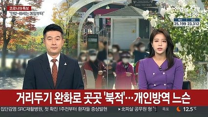 거리두기 완화로 곳곳 '북적'…개인방역 느슨