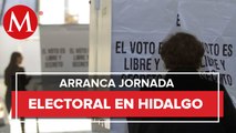 Cubrebocas, caretas y urnas electrónicas: elecciones en Hidalgo