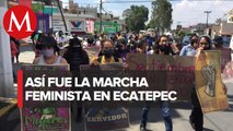 Grupos feministas realizan marcha en Ecatepec