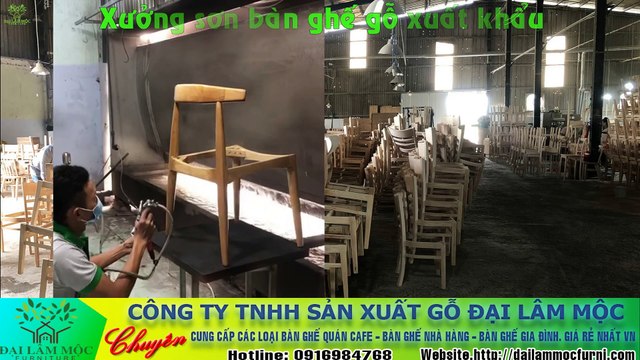 Xưởng sản xuất bàn ghế gỗ xuất khẩu
