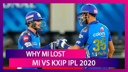 Mumbai vs Punjab IPL 2020: 3 Reasons Why MI Lost