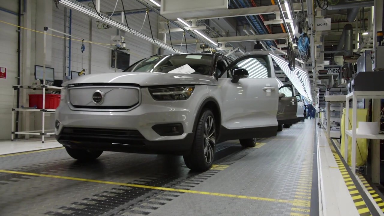 Produktion des vollelektrischen Volvo XC40 Recharge in Gent