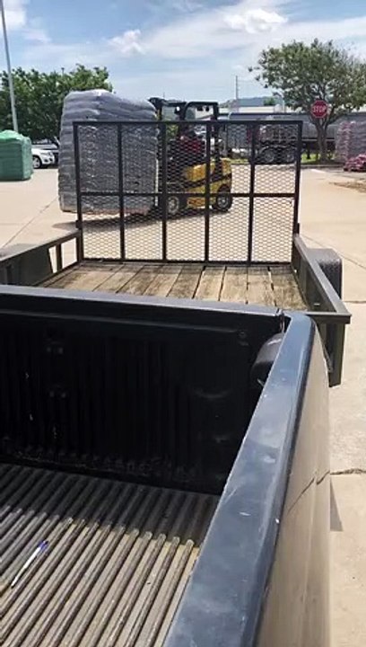 Forklift Load Flattens Trailer