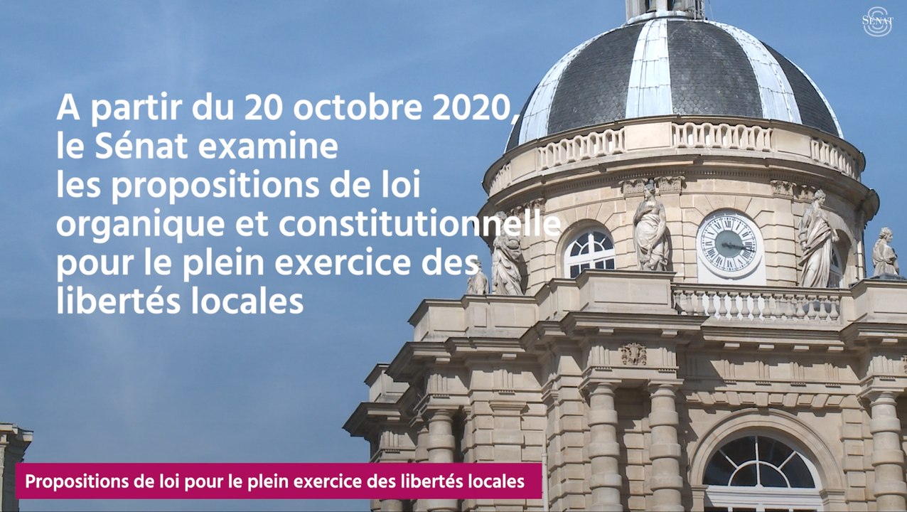 [Question sur] Propositions de loi pour le plein exercice des libertés locales