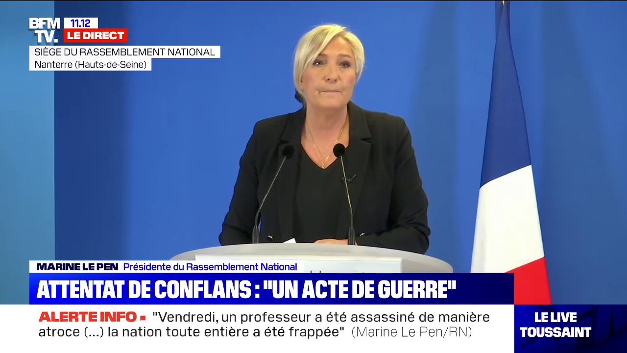 Marine Le Pen: "Cette guerre contre l'islamisme, nous devons la mener vraiment, nous allons la gagner"