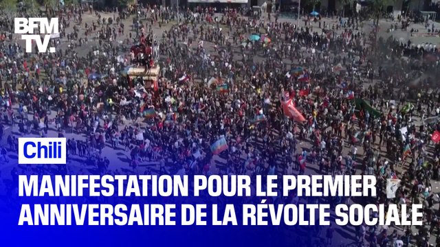 Au Chili, des milliers de manifestants célèbrent le 1er anniversaire de la révolte sociale