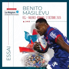 Le premier essai de Benito Masilevu contre Valence-Romans, saison 2020-2021
