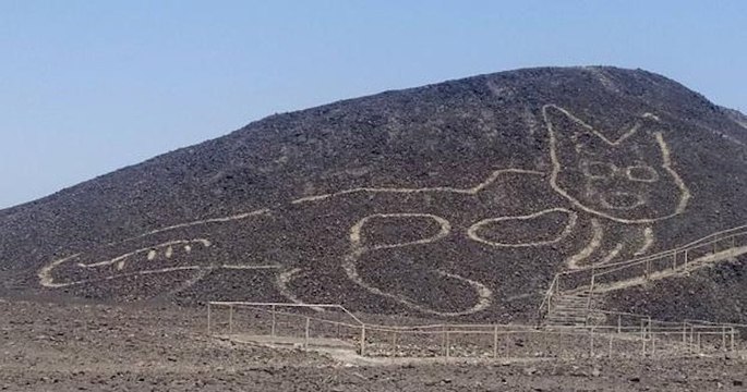 Un immense géoglyphe de félin découvert sur le fameux site archéologique de Nazca, au Pérou