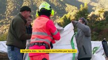 Alpes-Maritimes : après la tempête Alex, des hélicoptères livrent le fourrage aux éleveurs