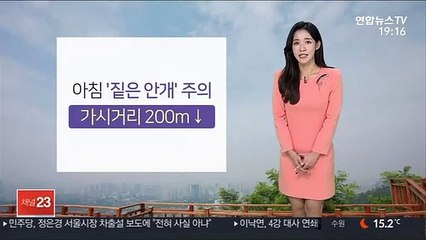 [날씨] 중서부 미세먼지 '나쁨'…내일 큰 일교차 유의