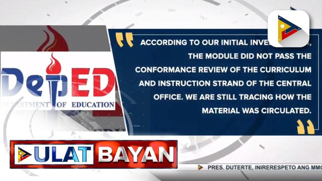 #UlatBayan | Module na humihikayat sa mga mag-aaral na ‘wag sumali sa mga protesta, hindi galing sa DepEd