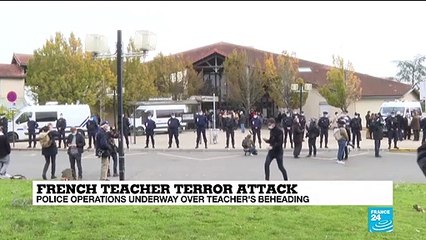French police operations underway after beheading of teacher