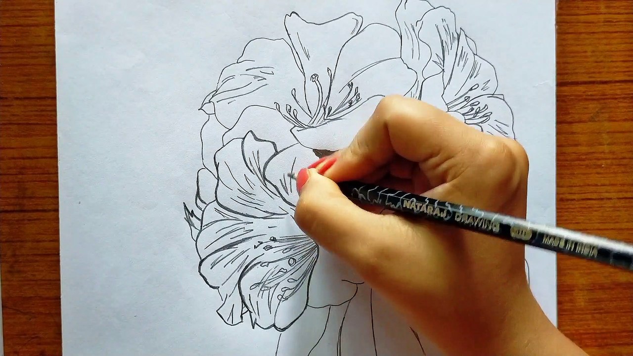How to draw a beautiful flower for beginners.