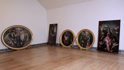 Desmontaje de las obras de El Greco en el Hospital de la Caridad