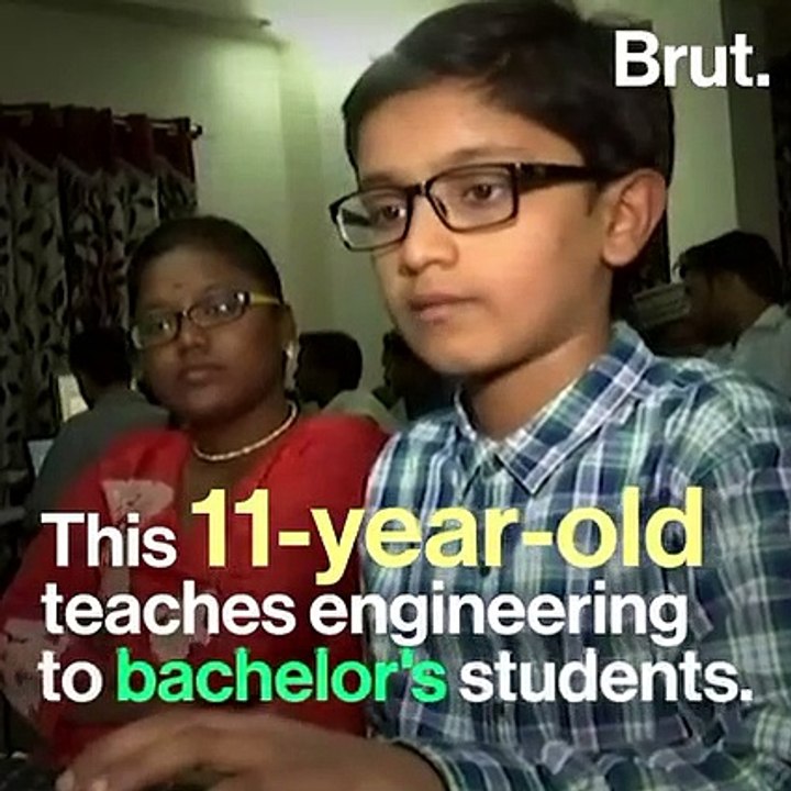 Muslim Kid teaching Engineering Students