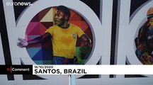 Brésil : immense fresque murale pour les 80 ans de Pelé