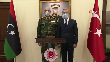Bakan Akar, Libya Genelkurmay Başkanı El-Haddad’ı kabul etti