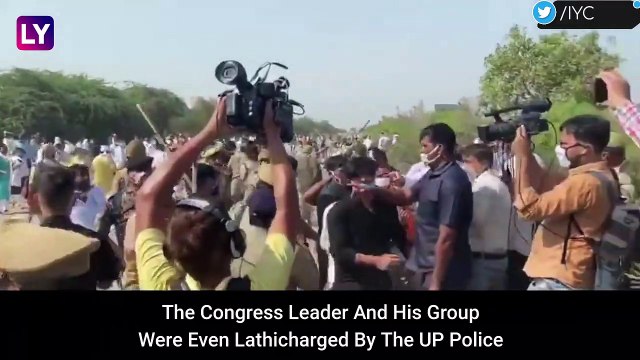 Rahul Gandhi Accompanied By Priyanka Gandhi, Pushed & Stopped By UP Police On Way To Hathras | Video