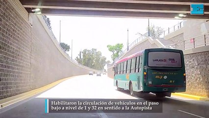 Habilitaron la circulación de vehículos en el paso bajo a nivel de 1 y 32 en sentido a la Autopista