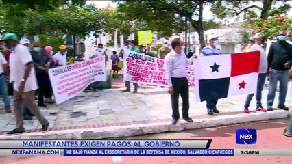 Скачать видео: Manifestantes exigen pagos al gobierno - Nex Noticias