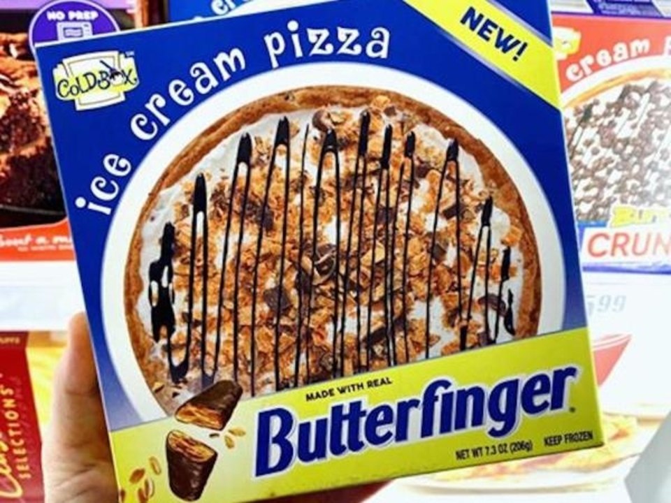 We All Deserve to Eat This Ice Cream Pizza with Butterfingers On It
