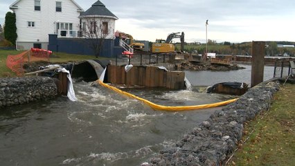 Interruption des travaux de l’écluse au lac de la Grande Fourche à Saint-Hubert
