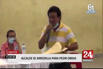 Iquitos: alcalde de Morona se arrodilla ante miembros de la PCM